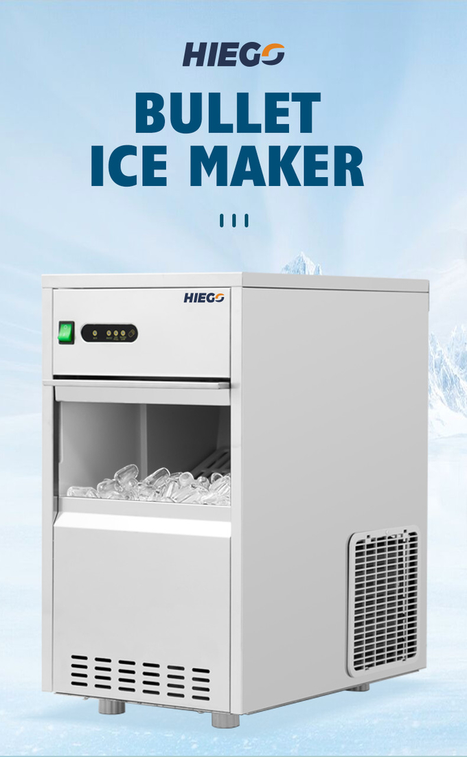 آلة صنع الثلج الكتلة التجارية المحمولة 100 كجم تبريد الهواء صانع الجليد رصاصة للمنزل 2